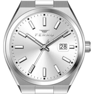 Ferro Gümüş Çelik Kordon Erkek Kol Saati F11386A-A